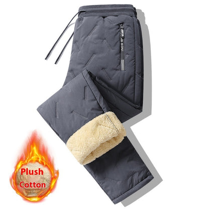 Fleece Sweatpant Lambswool Thermal Trousers Casual Pants Waterproof Windproof Warm Cotton Pants