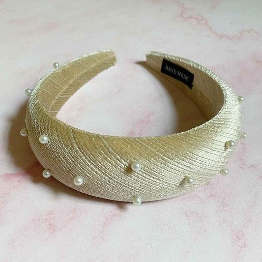 Silky Velvet Pearl Headband - Leo’s Look Your Best