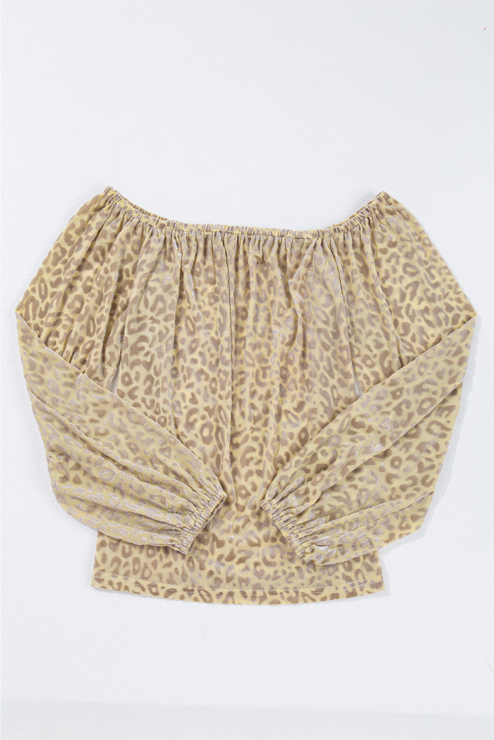 Leopard print baby bloomers on a white background