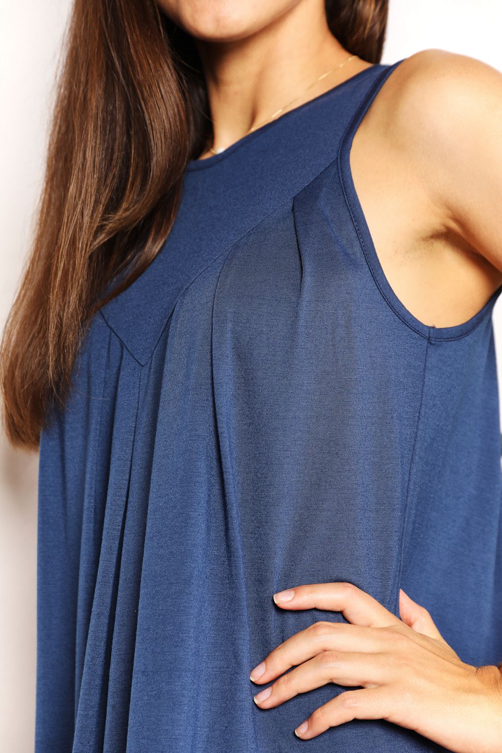 Perfee Round Neck Sleeveless Mini Dress - Leo’s Look Your Best 