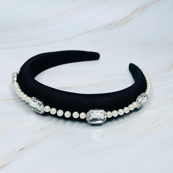 Pearls And Jewels Lined Headband - Leo’s Look Your Best