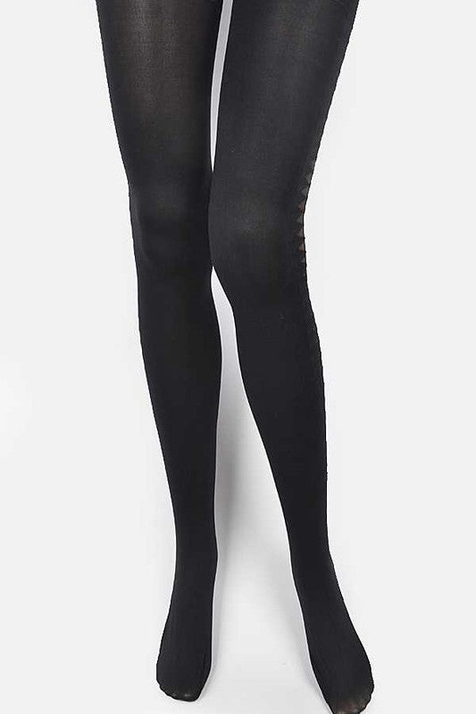 Black tights on a white background