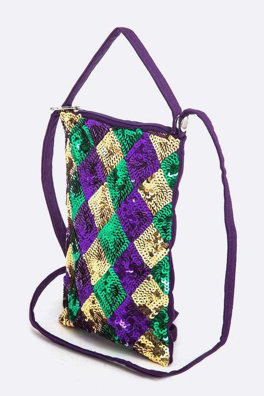 Mardi Gras Sequins Tote - Leo’s Look Your Best