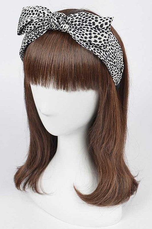 Animal Printed Top Bow Headband 3 PCS PACK - Leo’s Look Your Best