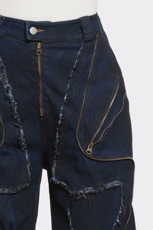 Urban Nomad Distressed Cargo Jeans - Leo’s Look Your Best 