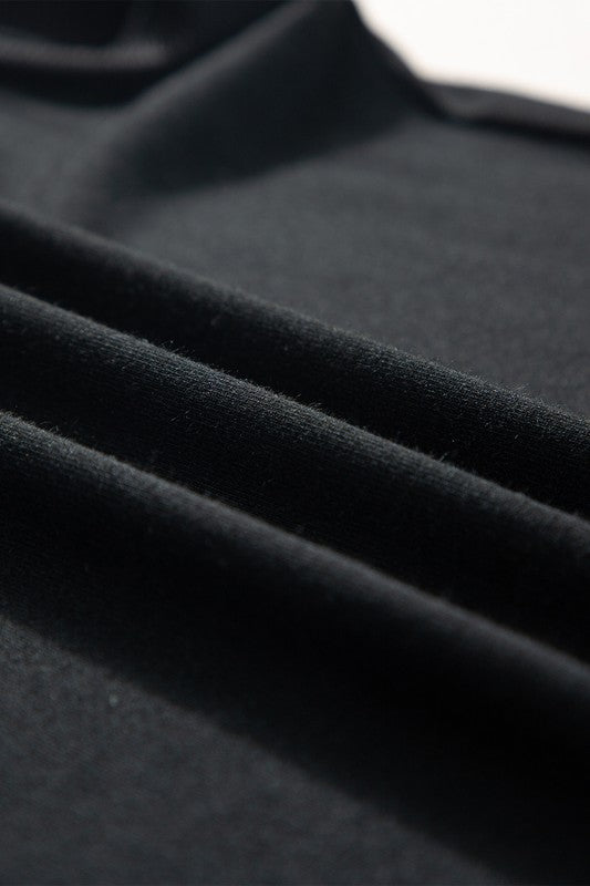 Close-up of black fabric texture