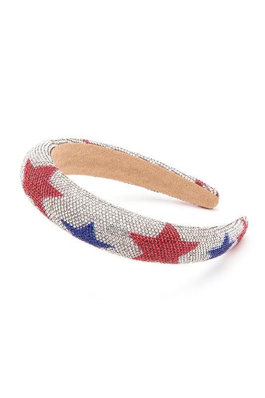 USA Rhinestone Statement Headband - Leo’s Look Your Best