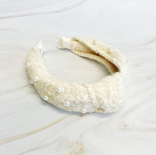 Pearl And Tweed Knotted Headband - Leo’s Look Your Best