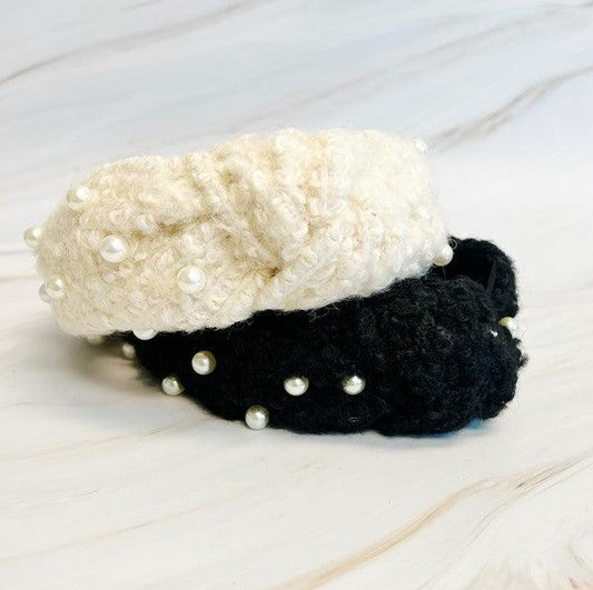 Pearl And Tweed Knotted Headband - Leo’s Look Your Best