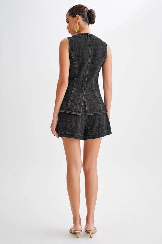 WOMEN FASHION DENIM TWO PIECE SET - Leo’s Look Your Best