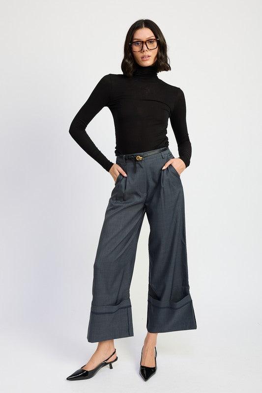 Fold Over Pleated Pants - Leo’s Look Your Best