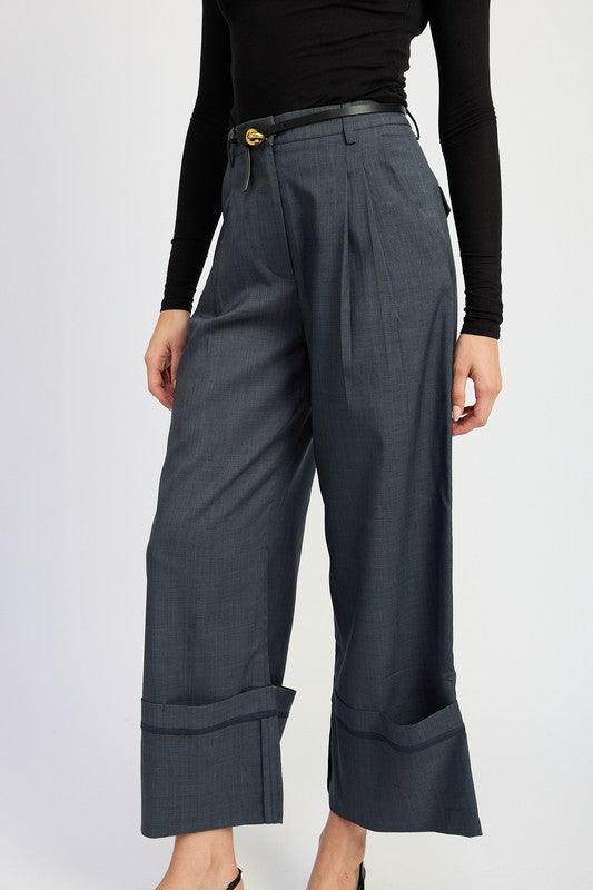 Fold Over Pleated Pants - Leo’s Look Your Best