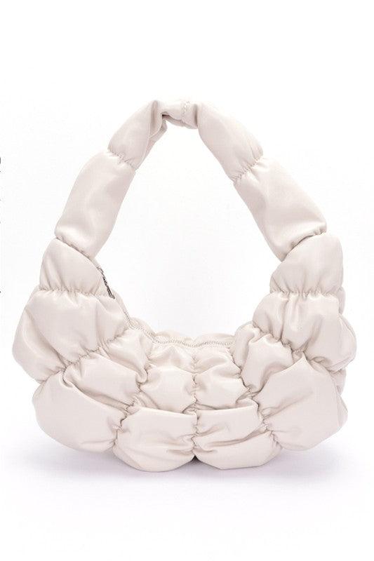 Crinkle Faux Leather Shoulder Bag - Leo’s Look Your Best