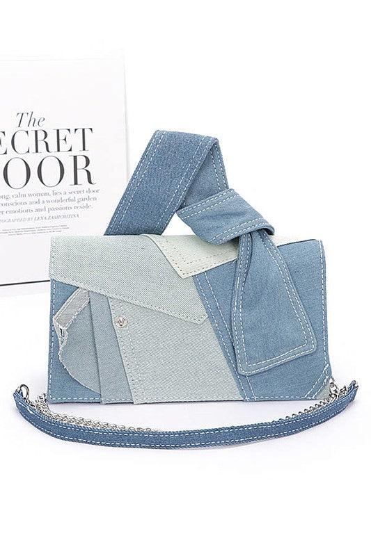 Mix Piecing Denim Crossbody Bag - Leo’s Look Your Best