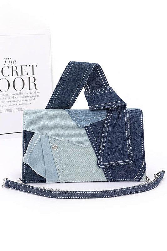 Mix Piecing Denim Crossbody Bag - Leo’s Look Your Best