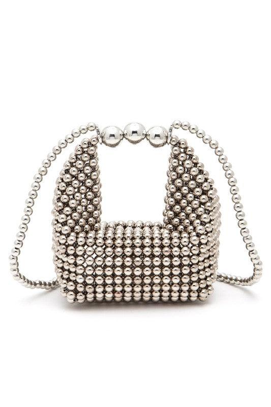 Petite Pearl Braided Top Handle Clutch Bag - Leo’s Look Your Best