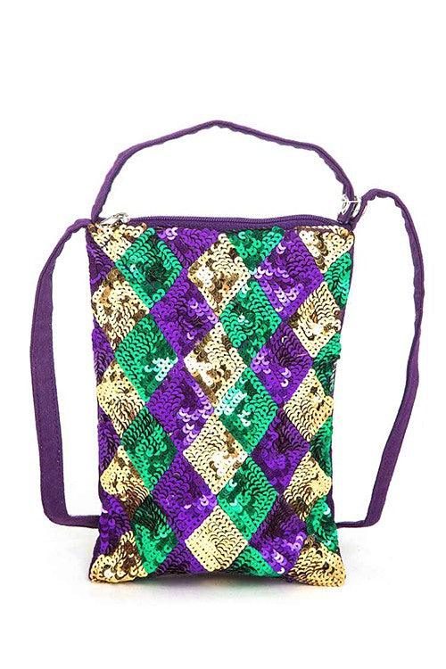 Mardi Gras Sequins Tote - Leo’s Look Your Best