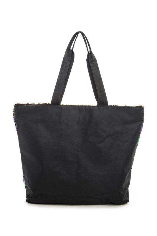 Mardi Gras Sequins Tote - Leo’s Look Your Best