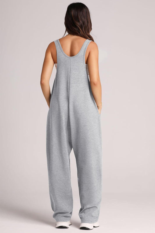 Lovelet V-Neck Wide Strap Overalls - Leo’s Look Your Best