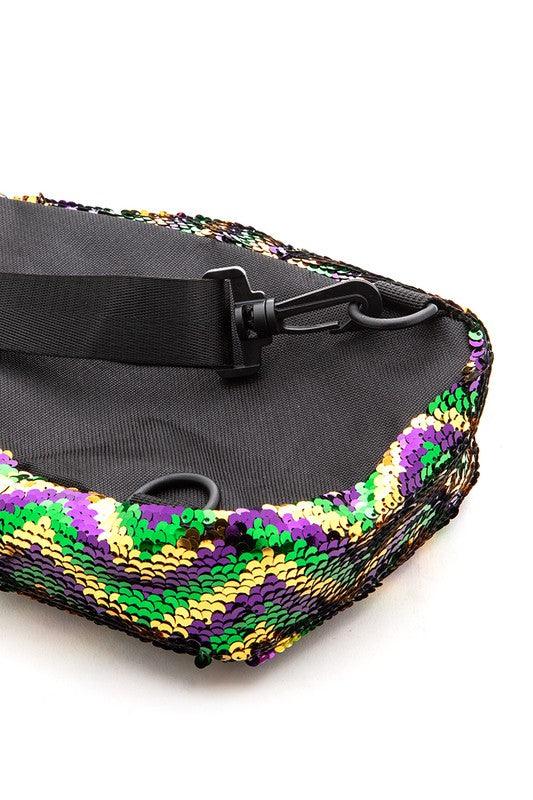 Mardi Gras Sequins Swing Bag - Leo’s Look Your Best