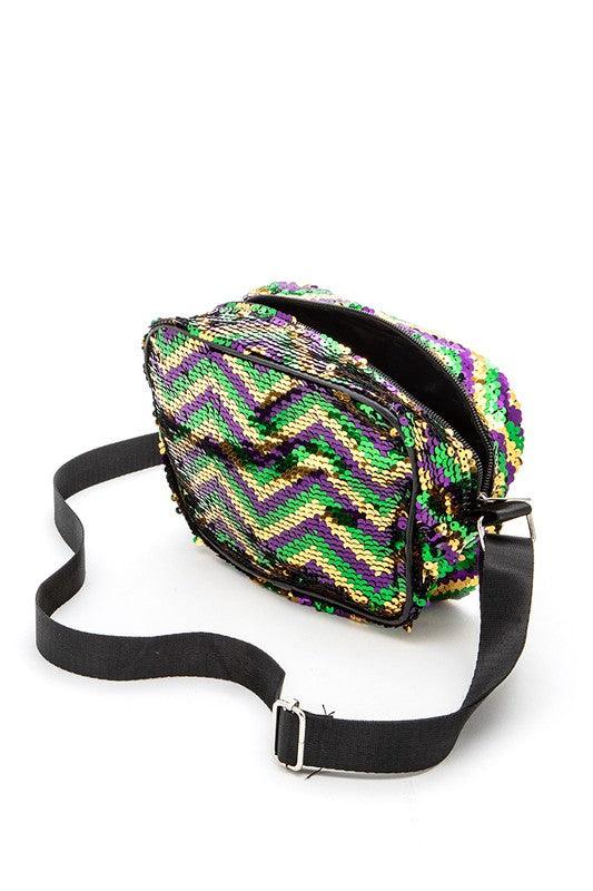 Mardi Gras Sequins Crossbody Bag - Leo’s Look Your Best