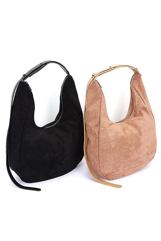 Faux Suede Oversize Shoulder Bag - Leo’s Look Your Best