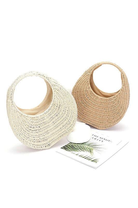Faux Straw Wicker Moon Bag - Leo’s Look Your Best