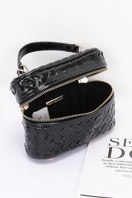 Braided Metallic Top Handle Vanity Swing Bag - Leo’s Look Your Best