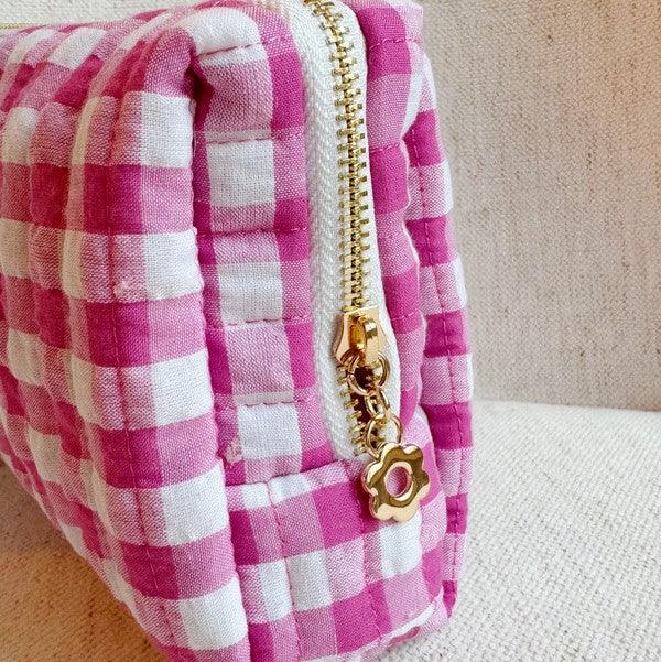 Color Parade Gingham Cosmetic Case - Leo’s Look Your Best