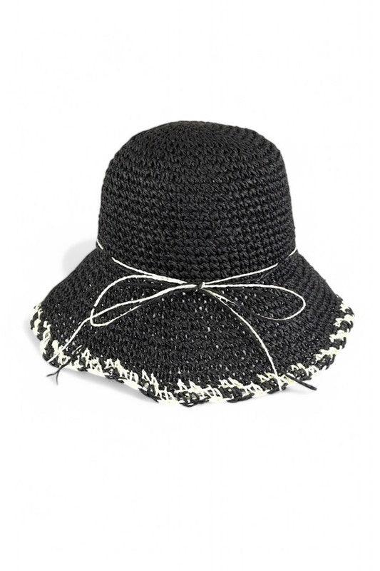 Crochet Straw Bucket Summer Hat - Leo’s Look Your Best 