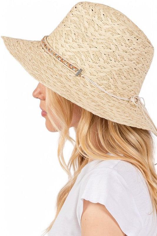 Braided Hatband Straw Sun Hat - Leo’s Look Your Best 
