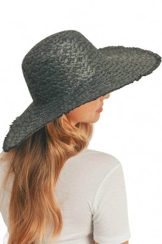 Wide Brim Frayed Edge Sun Hat - Leo’s Look Your Best 