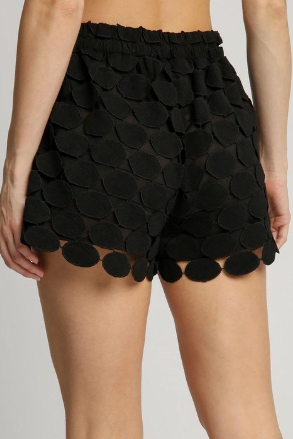 Umgee Full Size Polka Dot Lace Shorts Plus Size - Leo’s Look Your Best