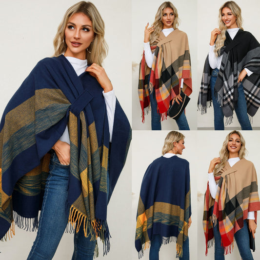 Shawl Scarf Cashmere Knitted Cape Cloak