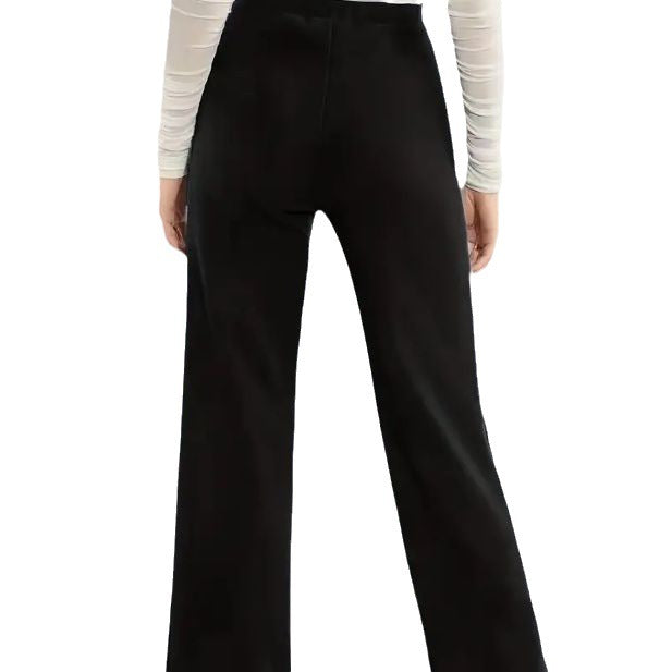 High Waist Casual Solid Color Straight-leg Trousers Four Seasons Stretch