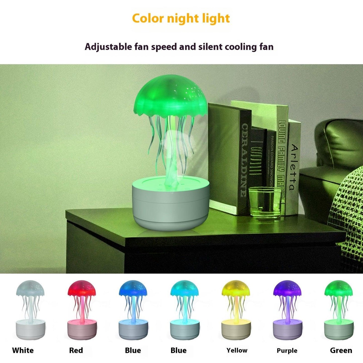 Jellyfish Humidifier Fragrance Diffuser Colorful Night Light Heavy Fog Essential Oil Diffuser Home Bedroom Office Air Humidifier - Leo’s Look Your Best 