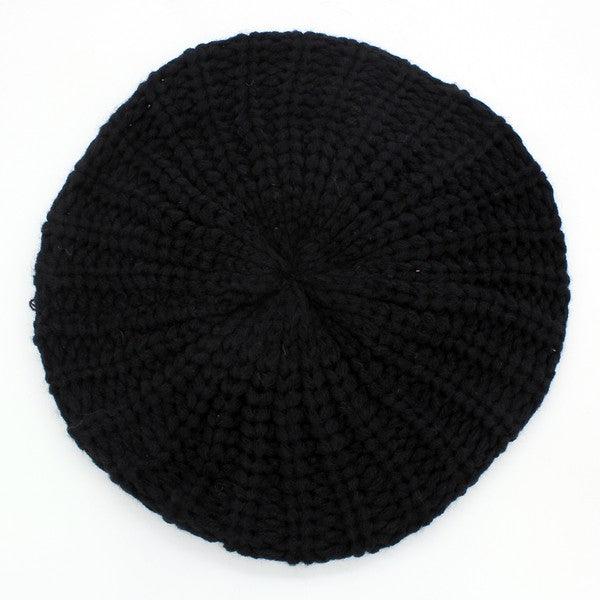 Knitted Cable Knit Fashion Beret - Leo’s Look Your Best