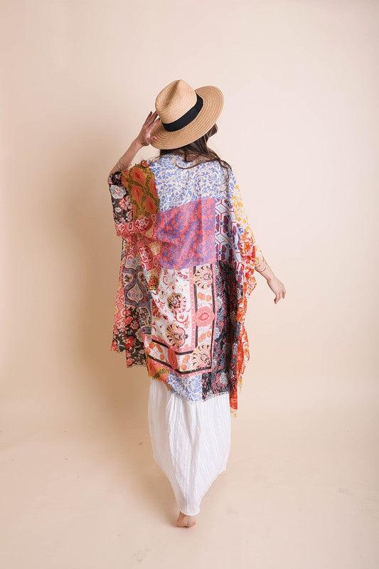 Boho Floral Patchwork Kimono - Leo’s Look Your Best