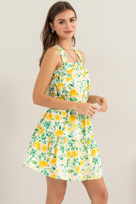 HYFVE Floral Tie Shoulder Mini Dress - Leo’s Look Your Best