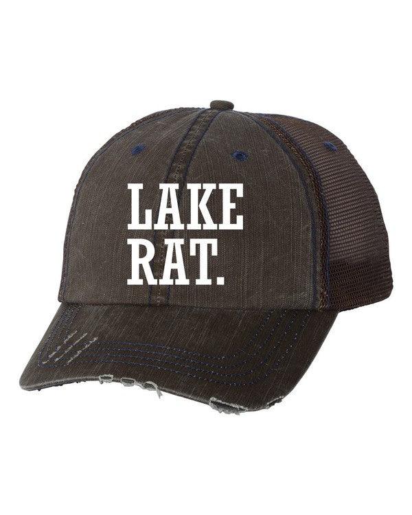 Lake Rat Embroidered Trucker Hat - Leo’s Look Your Best 