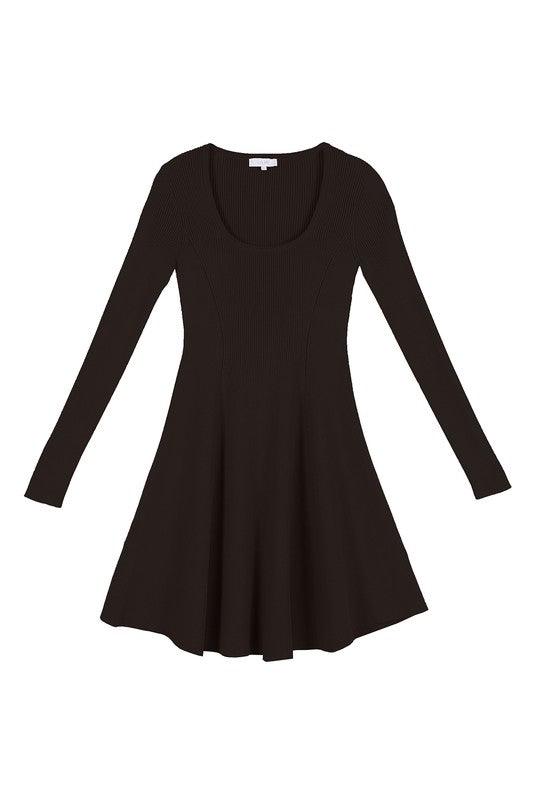 Knitted fit and flare dress - Leo’s Look Your Best