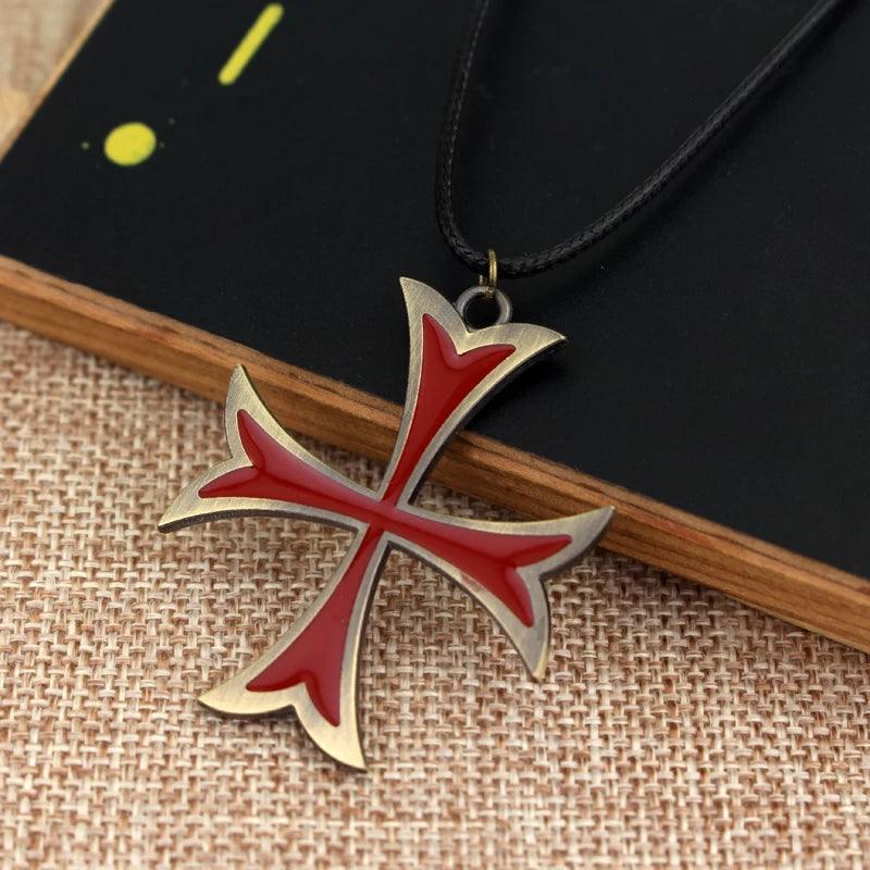 Vintage Knights Templar Iron Cross Pendant Necklace Jewelry - Leo’s Look Your Best 