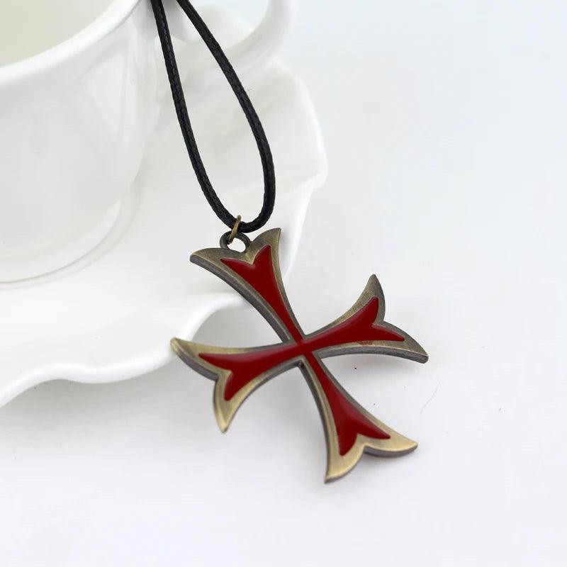 Vintage Knights Templar Iron Cross Pendant Necklace Jewelry - Leo’s Look Your Best 