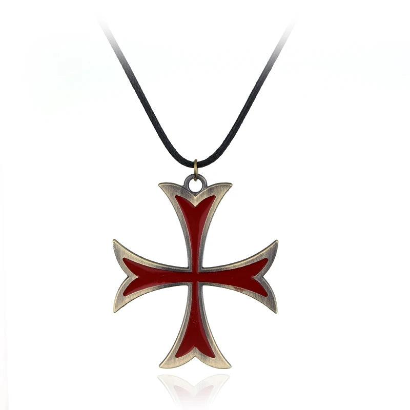 Vintage Knights Templar Iron Cross Pendant Necklace Jewelry - Leo’s Look Your Best 