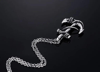 New Fashion Cross Necklace for Men Jesus Crystal Cross Pendant Necklace Black Silver Color Stainless Steel Necklace Jewelry - Leo’s Look Your Best 