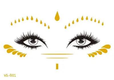 Face Metallic Temporary Tattoo Sticker,Face Gold Temporary Transfer Tattoo Freckle Sticker for Women Girls Makeup Dancer Parties - Leo’s Look Your Best 