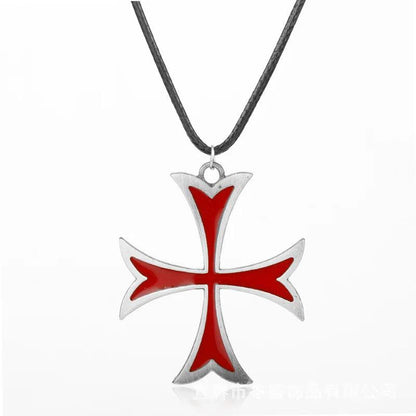 Vintage Knights Templar Iron Cross Pendant Necklace Jewelry - Leo’s Look Your Best 