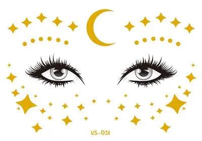 Face Metallic Temporary Tattoo Sticker,Face Gold Temporary Transfer Tattoo Freckle Sticker for Women Girls Makeup Dancer Parties - Leo’s Look Your Best 