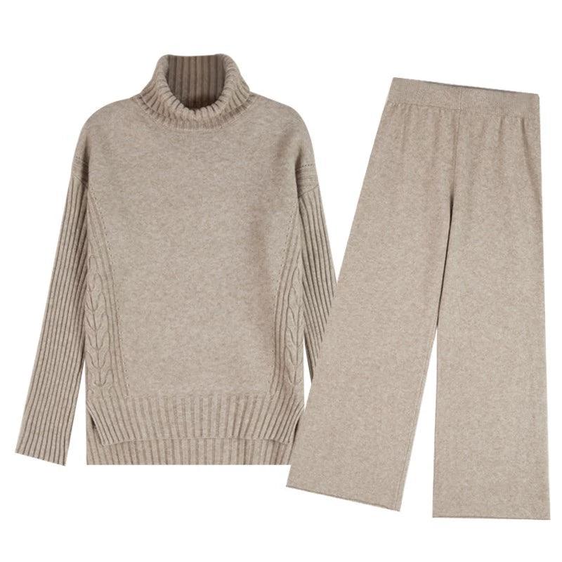 Autumn and Winter High Neck Thickened Goddess Knitting Suit Sweater - Leo’s Look Your Best 