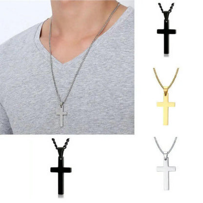 2022 Classic Necklace for Men Fashion Stainless Steel Pendant Black Minimalist Chain Necklace Punk Friendship Jewelry Gift - Leo’s Look Your Best 